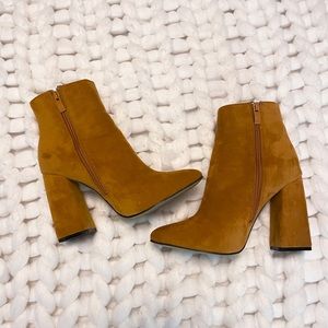 Suede tan boots